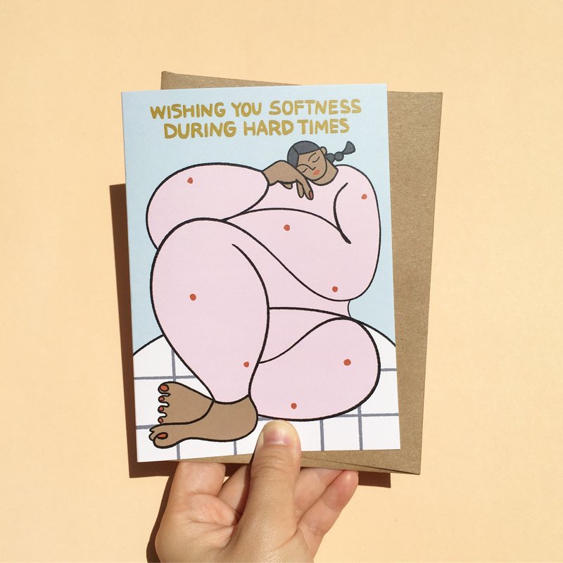 Greeting Card - Wishing You Softness During Hard Times - Cards & Postcards - Paper 