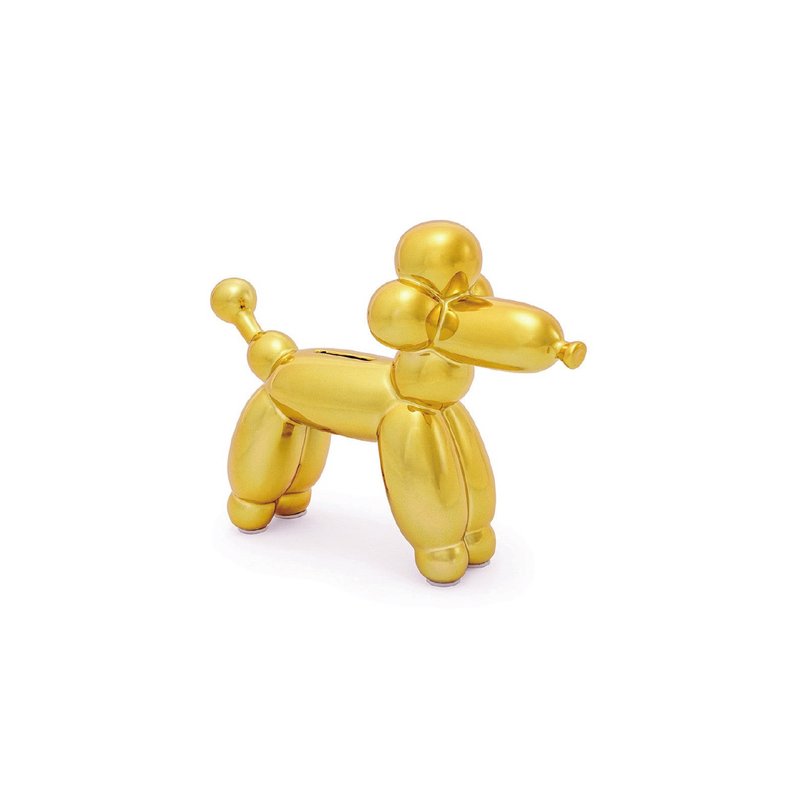 Canada Made by Humans Animal Shaped Money Tray - Poodle (Gold) - ตุ๊กตา - ดินเผา สีทอง