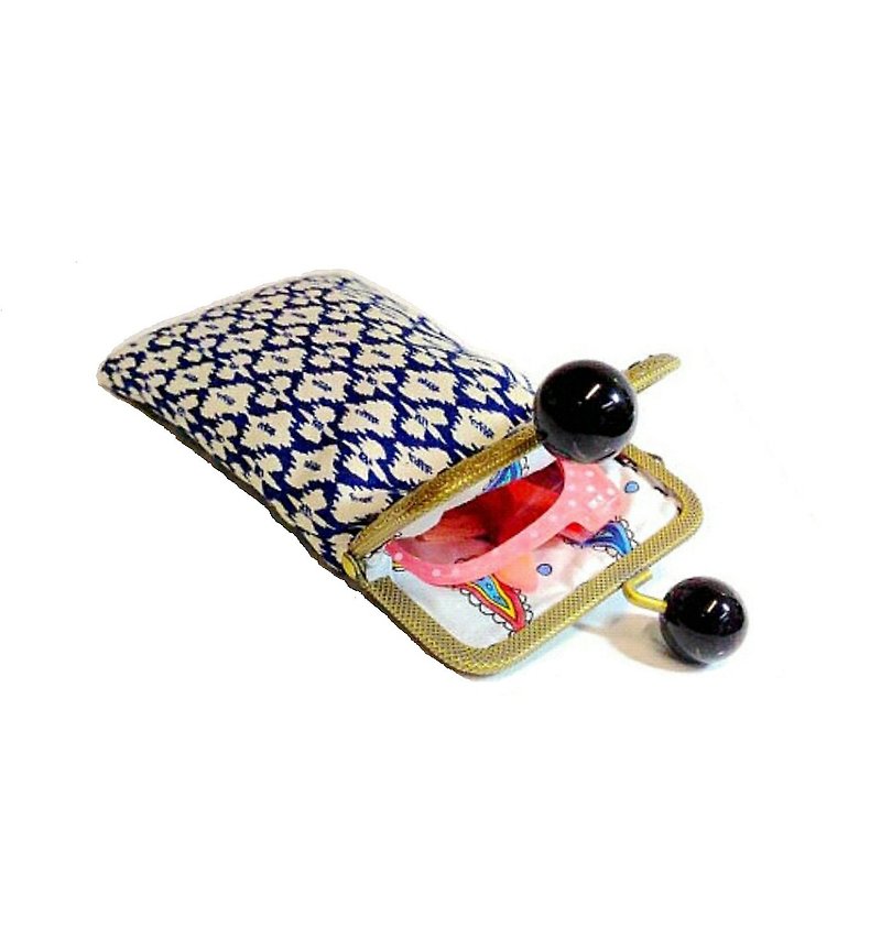 【MY。手作】cell phone case / eyeglass case / kisslock frame case / Bohemian clutch - Toiletry Bags & Pouches - Other Materials Multicolor