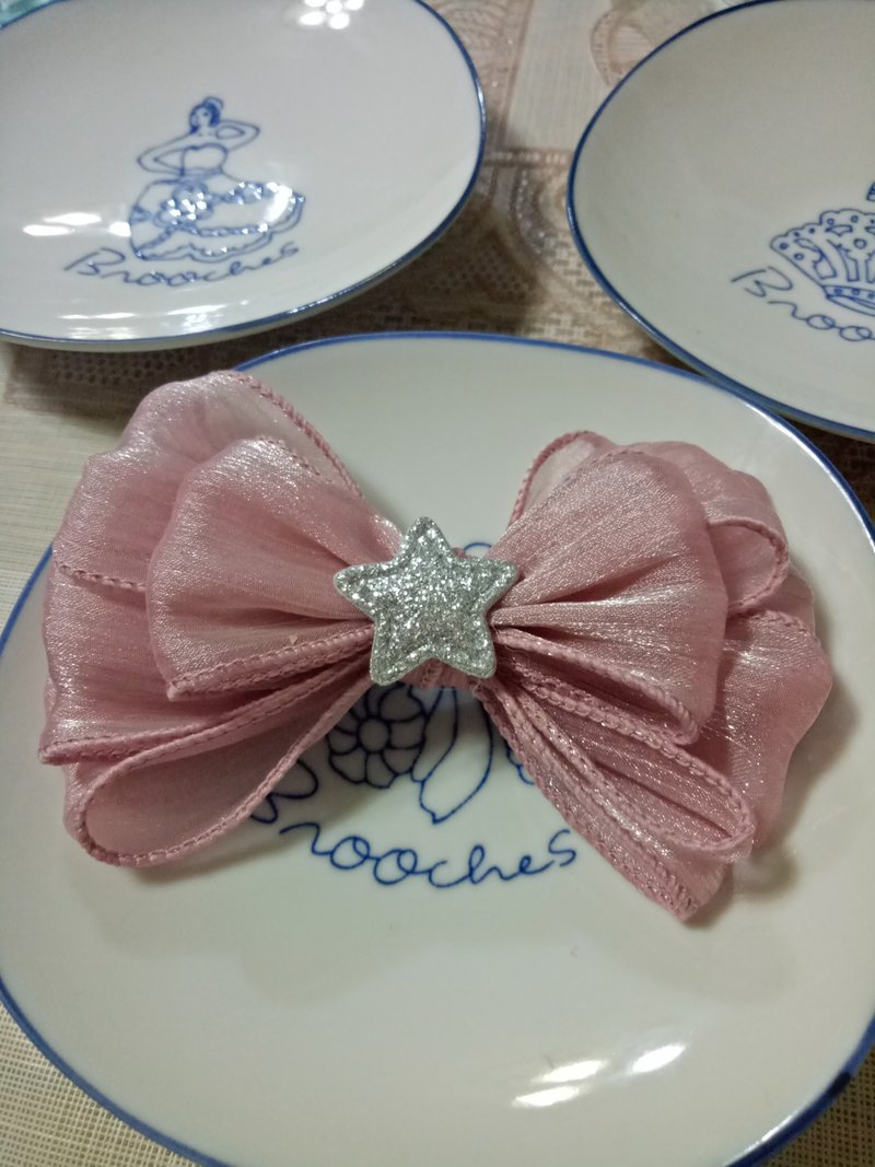 Star Net Yarn Bowknot Millennium Pink Elegant Blue Hairpin Hair Band Hair Tie - หมวกเด็ก - เส้นใยสังเคราะห์ 