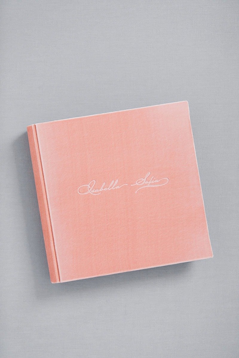 Photo Album - VELVET 24x24 - polaroid instax vintage custom wedding guest book - Photo Albums & Books - Other Materials Pink