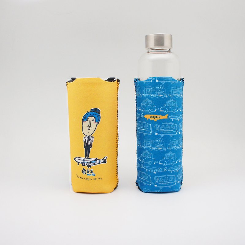 BLR 保溫瓶套 星巴克 水壺套 Magais 聯名款 飛機長 - 杯袋/飲料提袋 - 其他材質 黃色