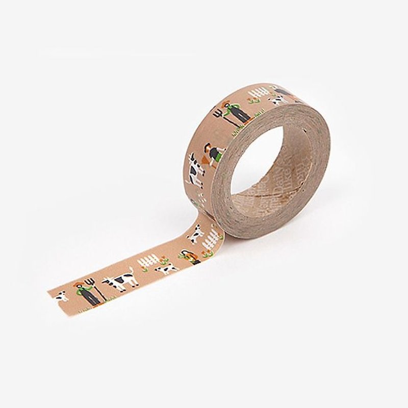 Dailylike-Single Roll Paper Tape-40 Farm, E2D26129 - มาสกิ้งเทป - กระดาษ สีส้ม
