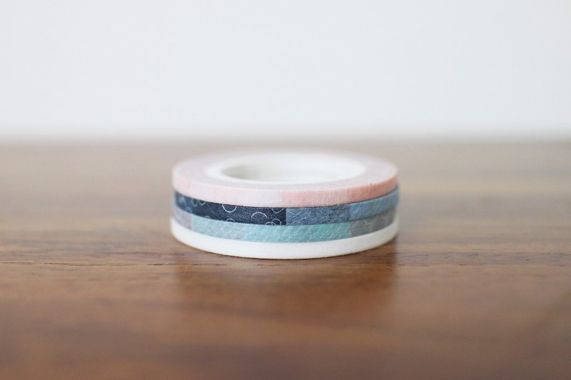 Maotu - paper tape (4 Collage ramble thin volume group) - Washi Tape - Paper Multicolor