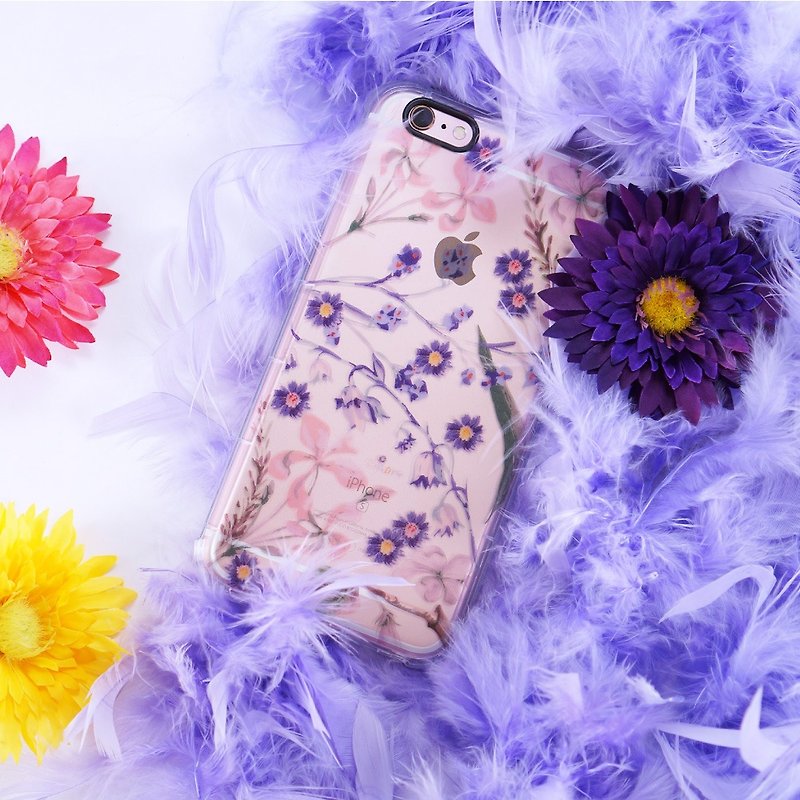ヤン・チュンパークデルフィニウムの花[] iPhone 6S / i6Sオリジナルモバイルソフトシェル/保護シェル/保護スリーブ/抵抗ケーシング/電話シェルをドロップ - スマホケース - シリコン 透明