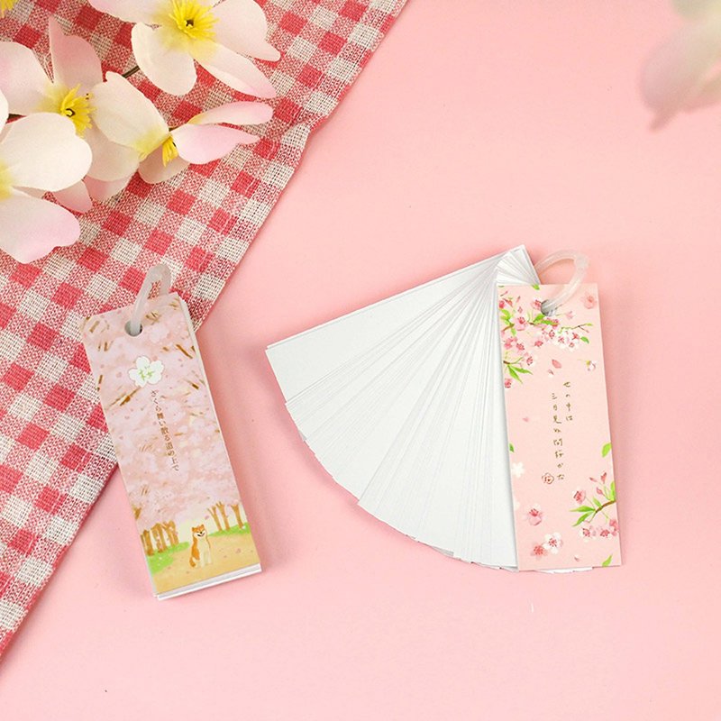 Chuyu Word Book (Medium/Blank)/Vocabulary Card/Note Book/Learning Card/Message Paper-80 Sheets/Sakura - กระดาษโน้ต - กระดาษ สึชมพู