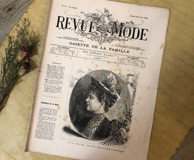 REVUE DE LA MODE 印刷物 19世紀 【商品番号②】