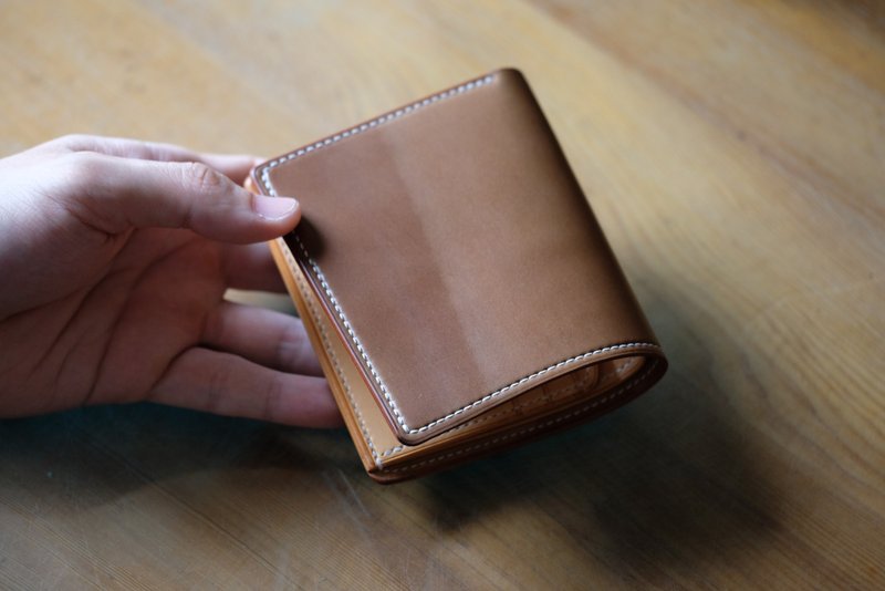 (現貨) MILDY HANDS - SV01 馬臀皮 短夾 Horween shell cordovan - 皮夾/長短夾/錢包 - 真皮 咖啡色