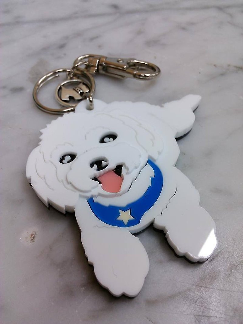 Customized, Lectra duck dog ♣ ♣ color (custom) Exclusive Boutique key ring / necklace Maltese [articles] - ปลอกคอ - อะคริลิค 