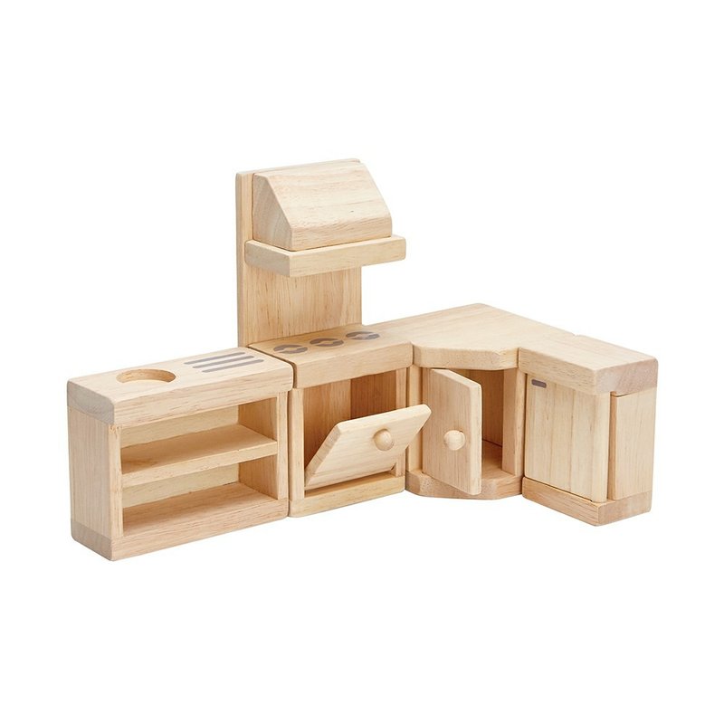 Thailand Plantoys Planwoods Collection Dollhouse-Kitchen (original color) commodity inspection number M74086 - Kids' Toys - Wood Khaki