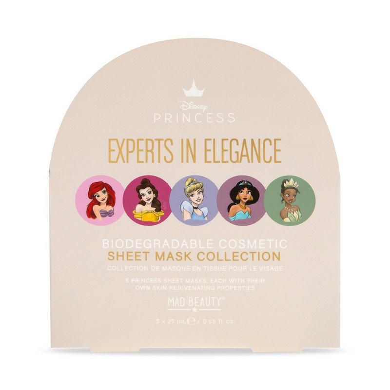 MAD BEAUTY Disney Princess Series Moisturizing Mask Gift Box 25ml*5pcs - ที่มาส์กหน้า - วัสดุอื่นๆ 