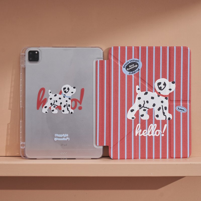 Red Striped Dalmatian iPad Case Tablet Protective Case - Tablet & Laptop Cases - Other Materials 