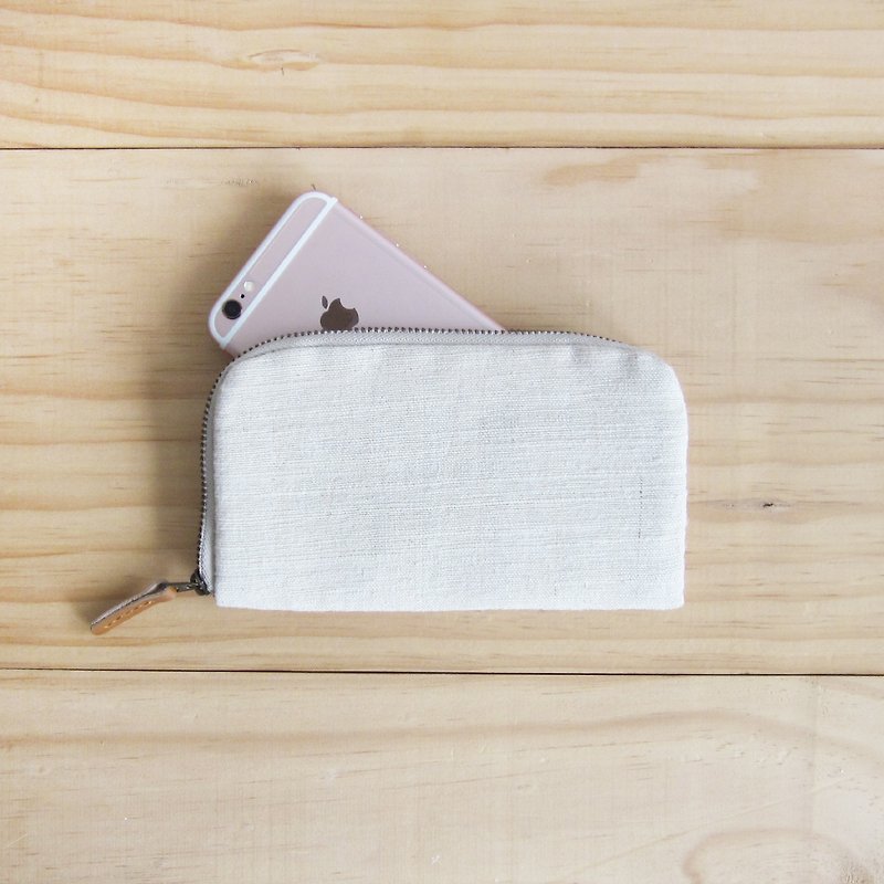 手工棉製手機包(I-Phone 7)-自然色 - 其他 - 紙 白色