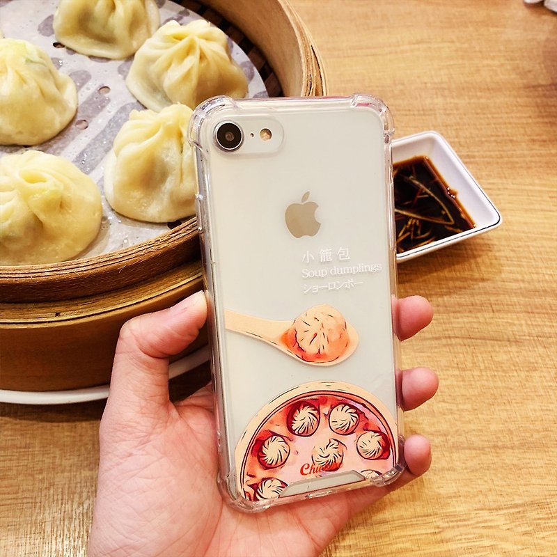 Xiao Long Bao-Four-corner Shatter-resistant Phone Case - เคส/ซองมือถือ - พลาสติก หลากหลายสี