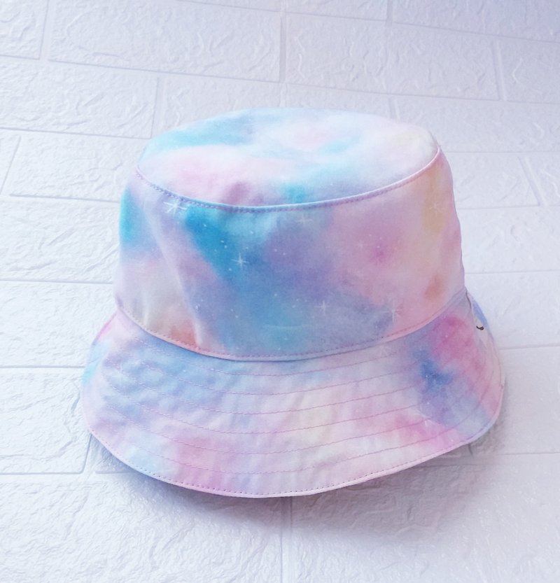 手工製作 - 兒童雙面漁夫帽(粉幻彩) 可加防UV - 帽子 - 棉．麻 多色