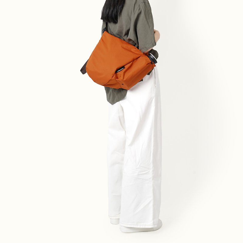 Sustainable RE Series | REA Daily Duo Shoulder Crossbody Bag (S, Burnt Orange) - Messenger Bags & Sling Bags - Polyester Orange