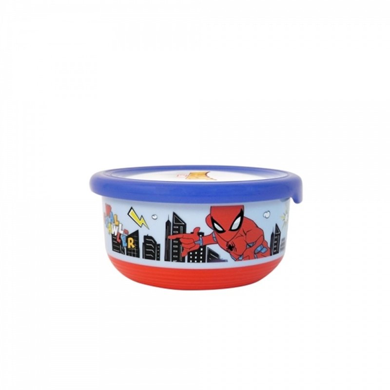 SuperBO - Stainless Steel Insulated Bowl M (400ml) Spiderman - จานเด็ก - สแตนเลส 