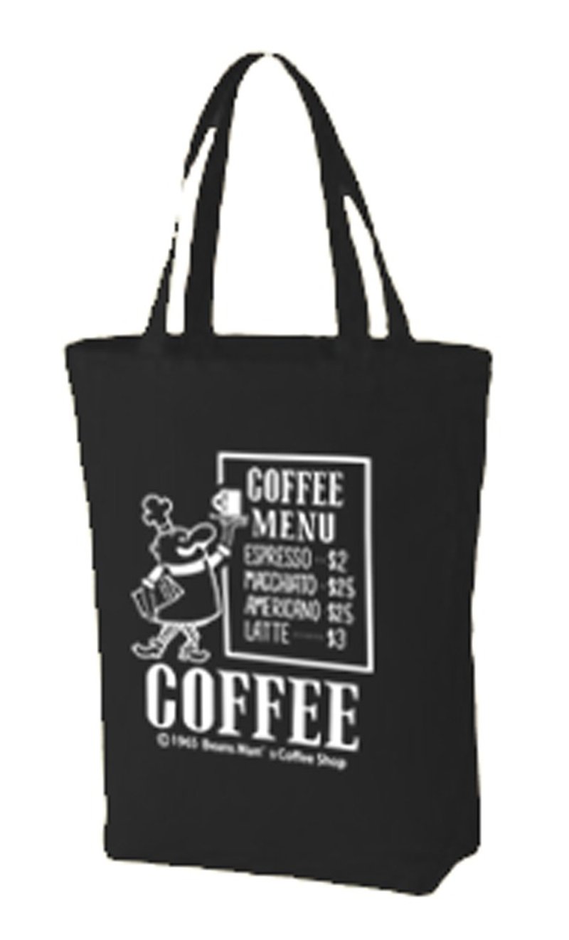 COFFEE SHOP tote bag M size of beans Man [order product] - Handbags & Totes - Cotton & Hemp Black