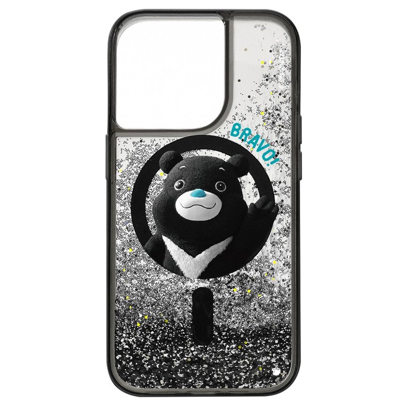 Xiong Zan in Quicksand Waterfall Magnetic Version iPhone 16 15 14 13 Pro Max - เคส/ซองมือถือ - วัสดุอีโค สีดำ