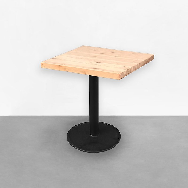 Douglas fir cylindrical foot table square table dining table negotiation table CU014 - เฟอร์นิเจอร์อื่น ๆ - ไม้ 