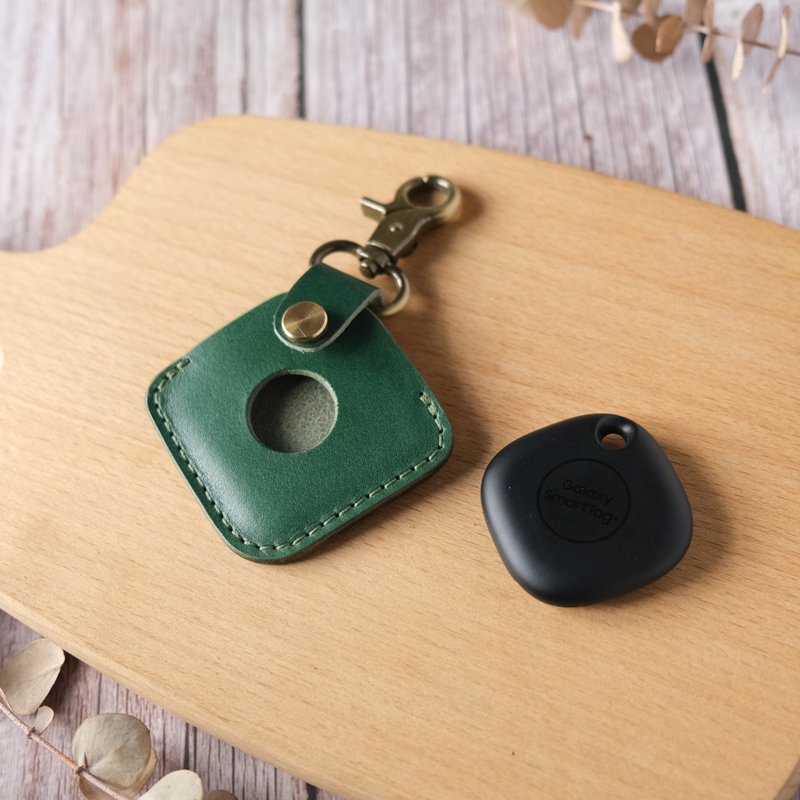 Samsung Galaxy SmartTag 藍牙智慧防丟器 皮套  airtags 磁扣套 - 鑰匙圈/鑰匙包 - 真皮 多色
