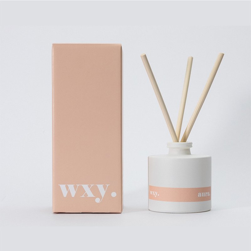 【微瑕疵/盒損】英國 wxy 經典擴香 - aura.雲杉 & 琥珀絨 - 香氛/精油/擴香 - 玻璃 粉紅色