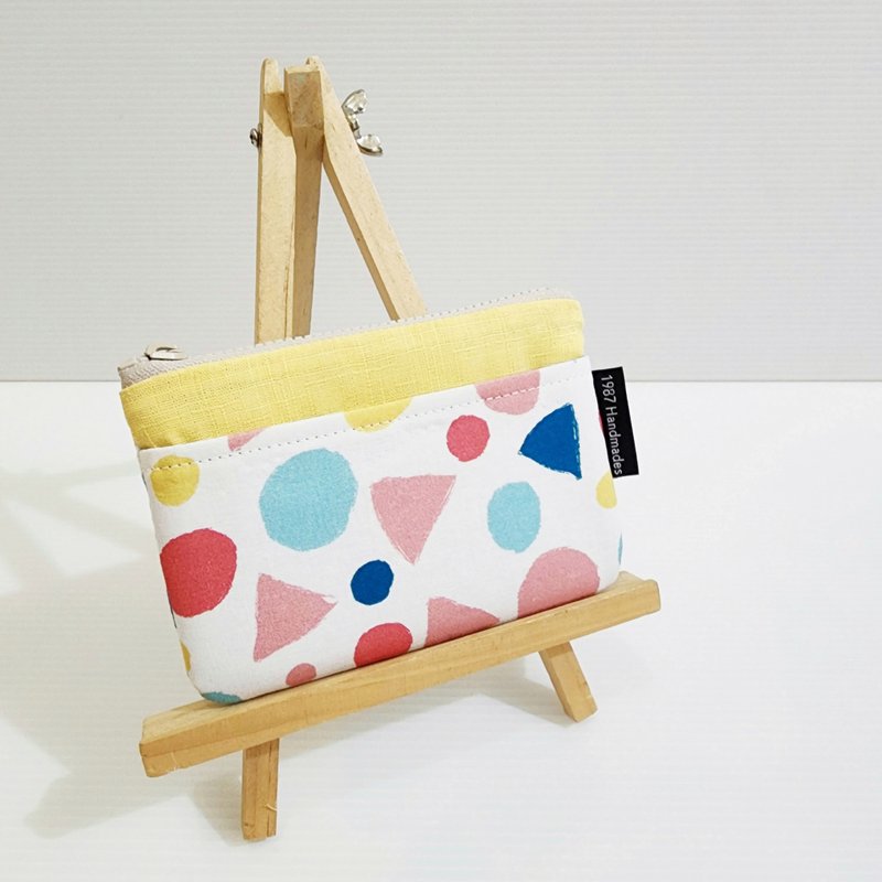 [Party-(Yellow)] Japanese-style coin purse zipper bag - กระเป๋าใส่เหรียญ - ผ้าฝ้าย/ผ้าลินิน หลากหลายสี