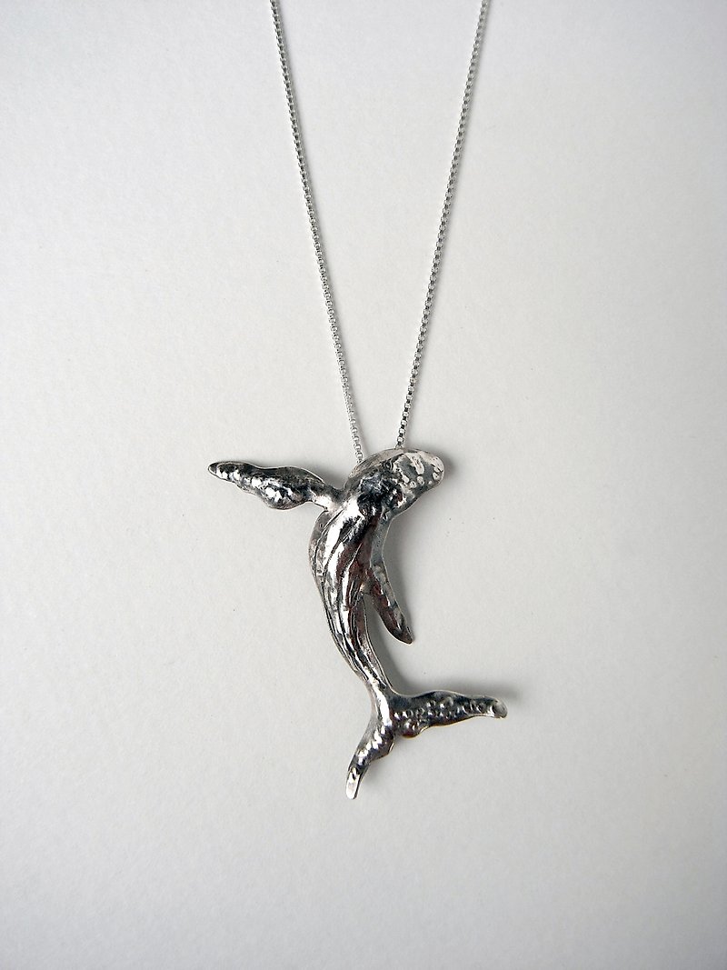 Jumping Whale Necklace, Marine Life Serie - Necklaces - Other Metals Silver