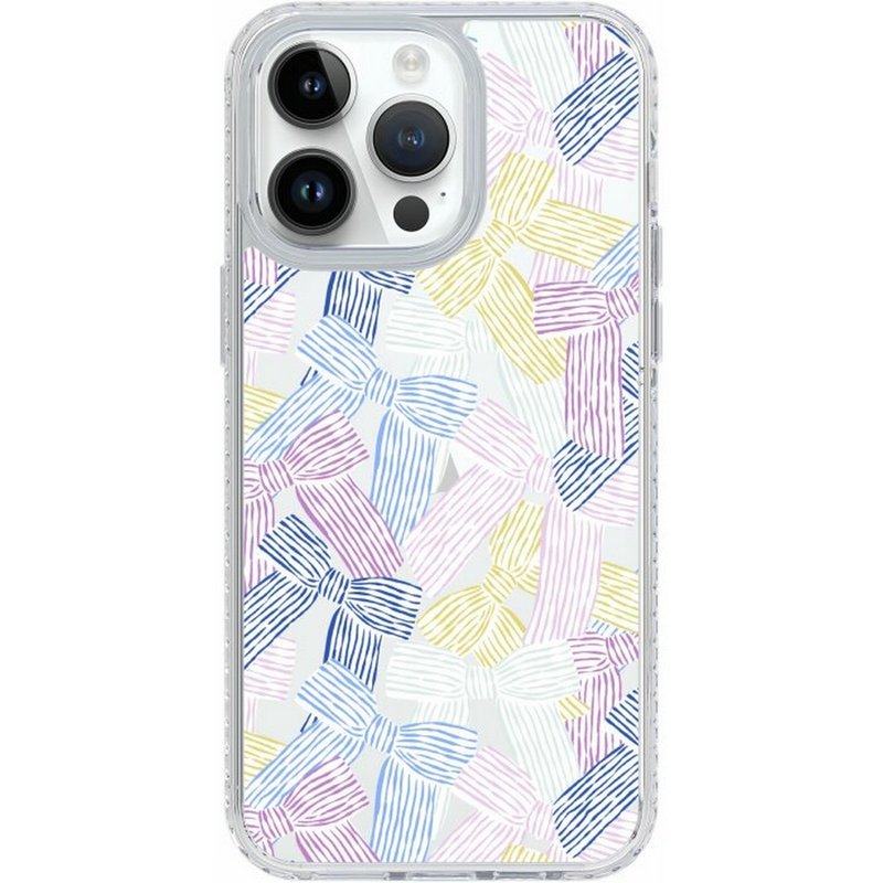 Stripe Ribbon Bows iPhone 16 Samsung s24 Golden Case/Mirror Case/Hybrid Plus - เคส/ซองมือถือ - พลาสติก หลากหลายสี