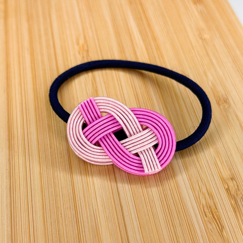 [Mizuhiki] Hugging Awaji knot [Hair tie] [Rubber band] [Muffler closure] [Mauve] [Pink] - Hair Accessories - Paper Pink