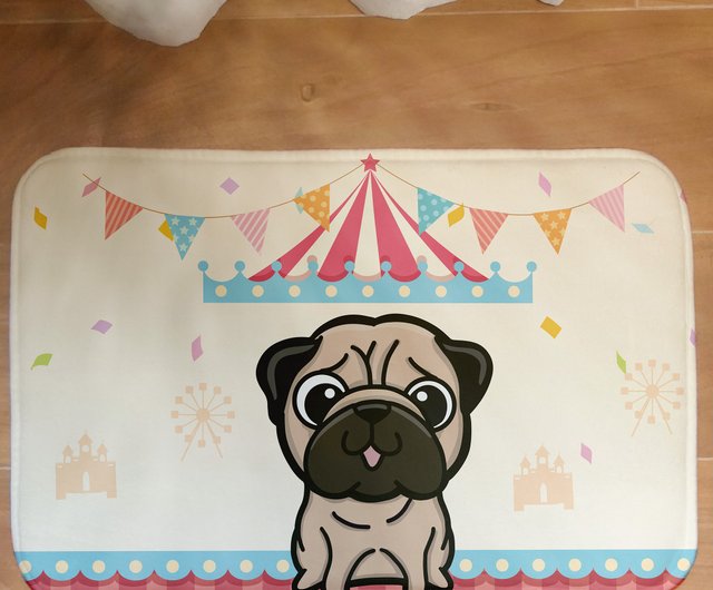 Pug Dog Carpet Myna Carpet Mat - Shop Pawsome Island Rugs & Floor Mats -  Pinkoi