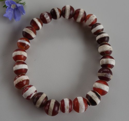 Red first-line pharmacist bead dzi 10mm 19 pharmacist bead bracelet string  bead carnelian bracelet dzi bead - Shop shanchiart Antique shop Bracelets -  Pinkoi