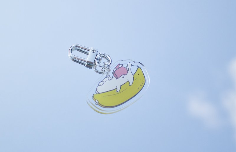 Shake Banana Split – クリアアクリルペンダント - チャーム - その他の素材 イエロー