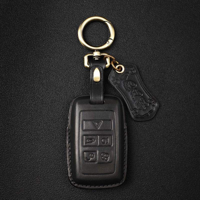 Fit for Land Rover all new Range Rover Evoque Sport Car Key Cow Leather Case - Keychains - Genuine Leather Black