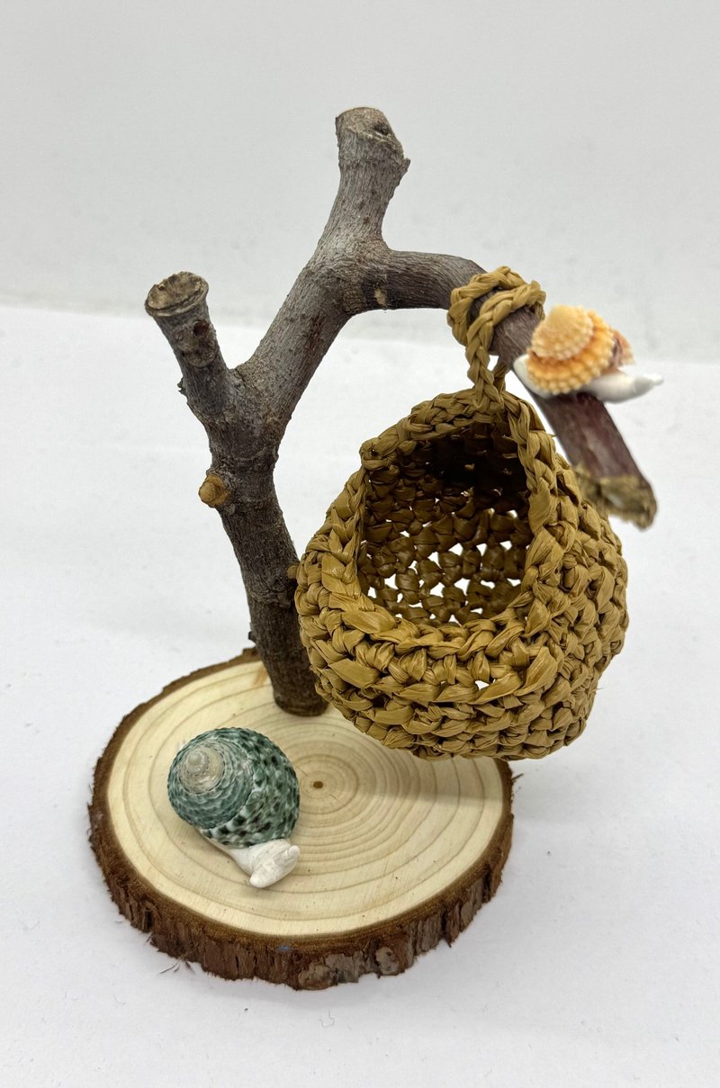 空氣鳳梨架 編織小袋 療癒舒壓小物 - 卡片/明信片 - 木頭 