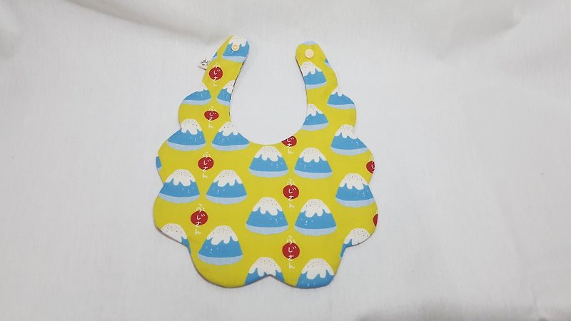 Ice Cool Mount Fuji Cloud Button Baby Bib/Saliva Towel