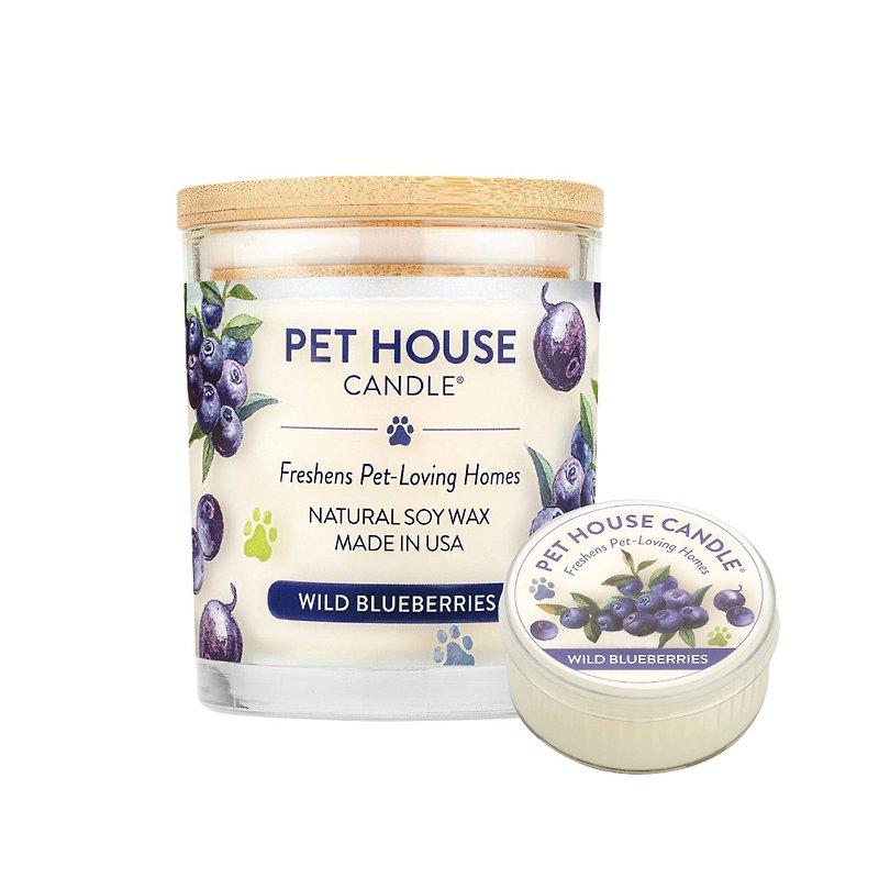 American PET HOUSE Indoor Deodorizing Pet Fragrance Candle-Wild Blueberry - Candles & Candle Holders - Wax 