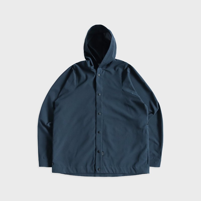 DYCTEAM - See-through Hooded Jacket (dark blue) - เสื้อโค้ทผู้ชาย - วัสดุอื่นๆ สีน้ำเงิน