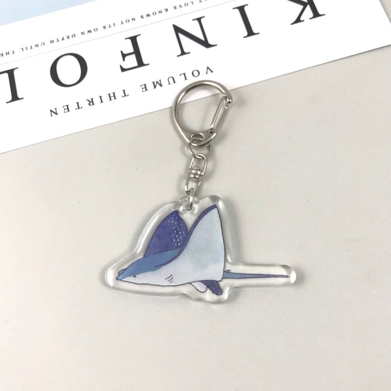 Flying Stingray - Keychain - ที่ห้อยกุญแจ - อะคริลิค สีน้ำเงิน