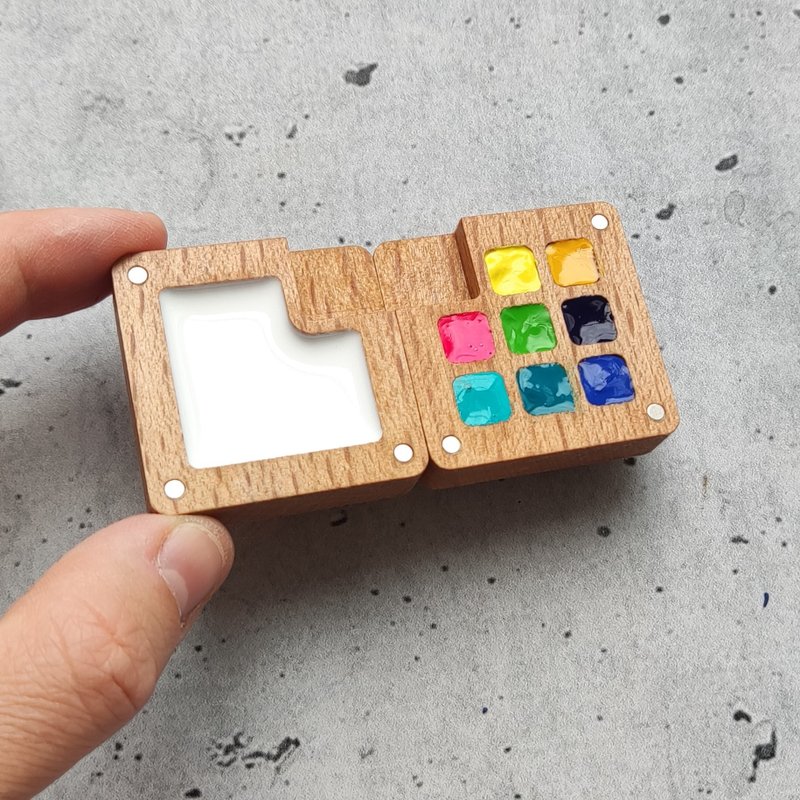 Only Wooden watercolor palette for painting - 其他 - 木頭 多色