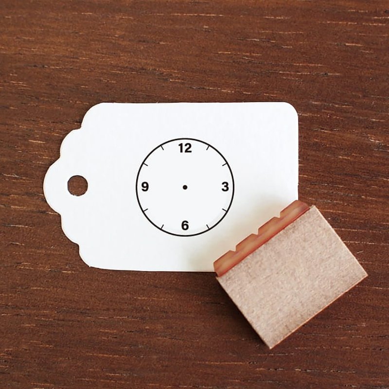 Clock 12-hour display Vertical size Diary stamp Stamp stamp Schedule book Diary Made in Japan b-130 - ตราปั๊ม/สแตมป์/หมึก - ไม้ 