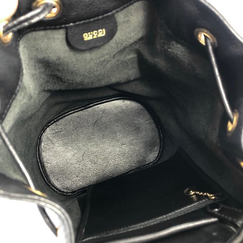 GUCCI モノグラム バンブー ショルダーバッグ ブラック 古着Y2Kグランジ 中古・古着通販】GUCCI (グッチ) ショルダーバッグ ブラック