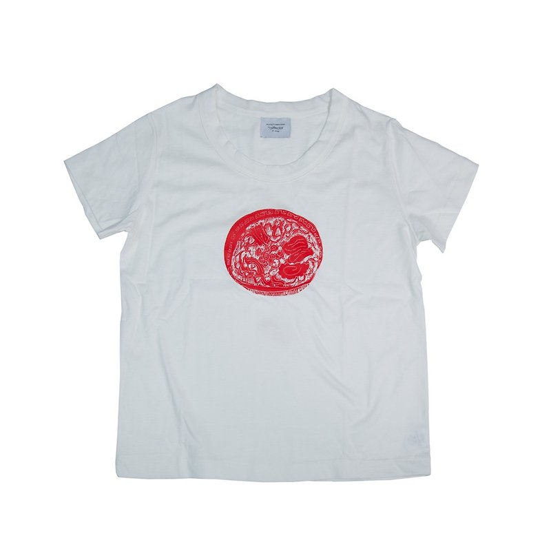 ボディから当店オリジナル。ラーメンTシャツ　レディースフリー 　Tcollector - 女 T 恤 - 棉．麻 白色