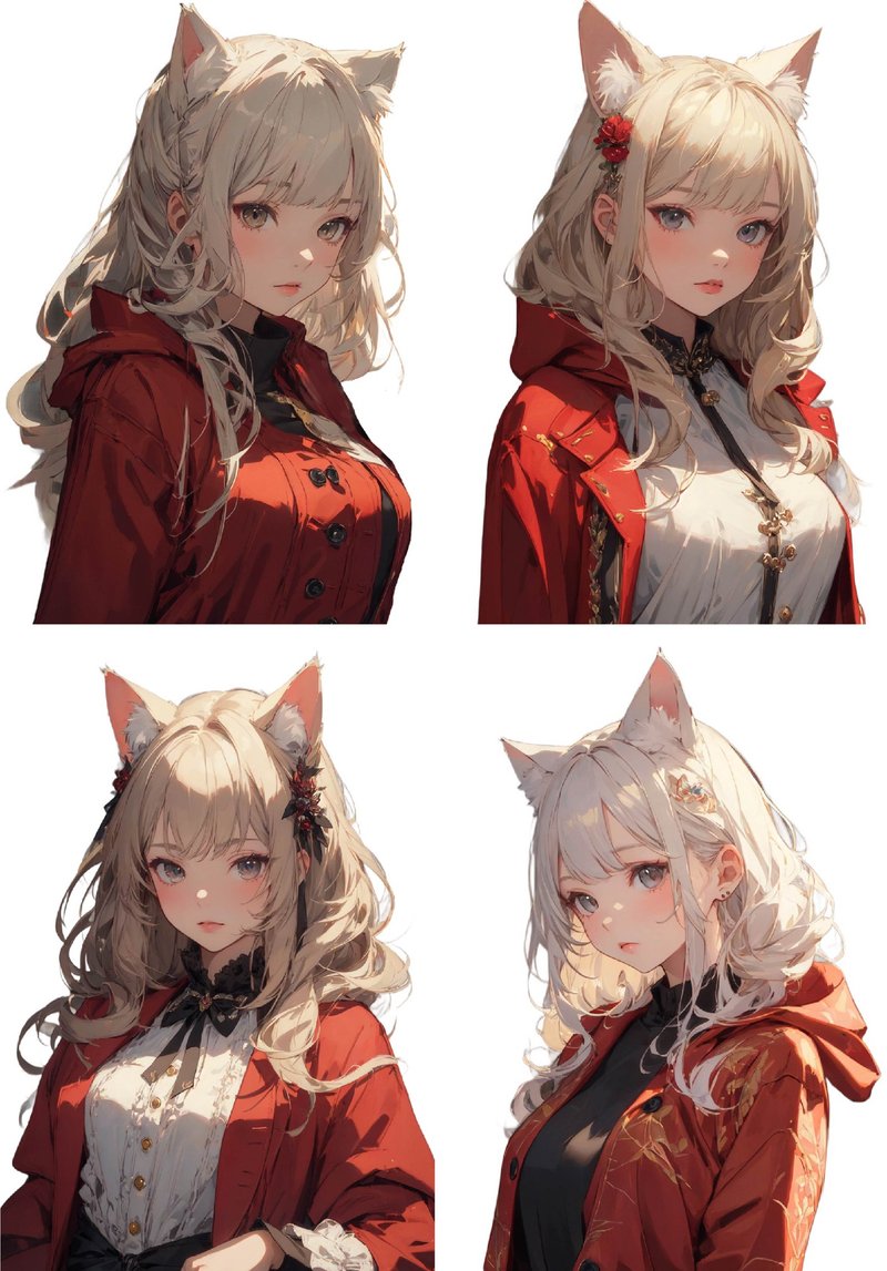 SWEET GIRL CAT - 貼紙 - 紙 