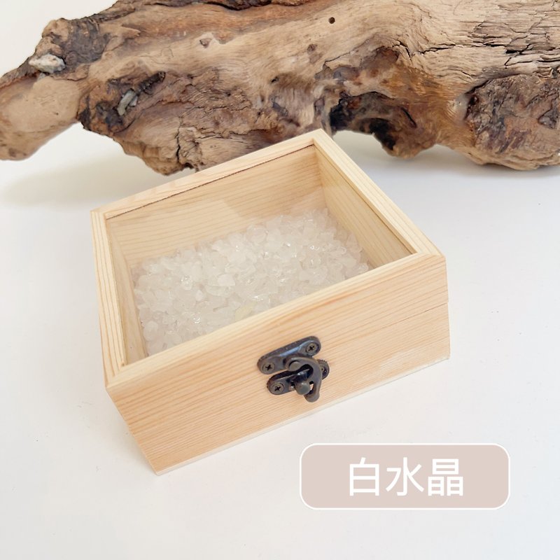水晶消磁淨化盒-原木方形 - 裝飾/擺設  - 水晶 