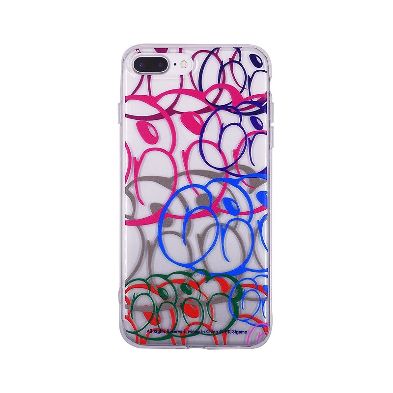 iPhone 7/8 Plus 法國藝術家Ceet Fouad設計 TPU軟膠透明手機殼 - 手機殼/手機套 - 矽膠 透明