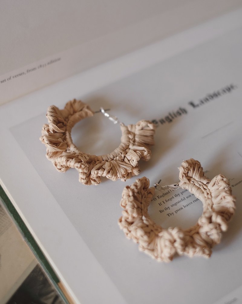 Raffia earrings - Earrings & Clip-ons - Eco-Friendly Materials 