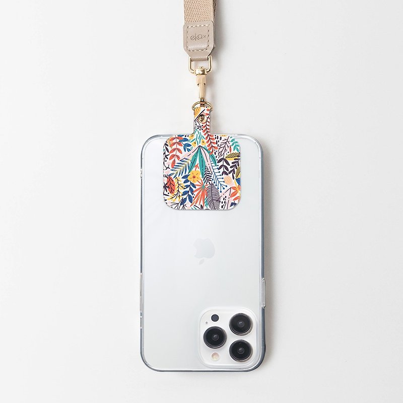 Mobile phone lanyard clip (hand-painted flower color) - Lanyards & Straps - Other Materials 