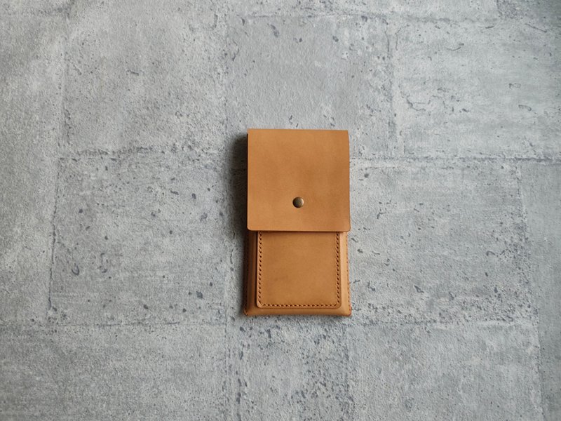 iPhone veg-tanned genuine leather sleeve pouch case - เคส/ซองมือถือ - หนังแท้ สีส้ม