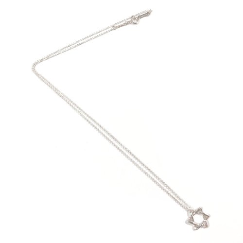 極美品 ティファニー ネックレス スターオブダビデ エルサペレッティ シルバー TIFFANY&Co. 並行輸入品 ティファニー TIFFANY ネックレス